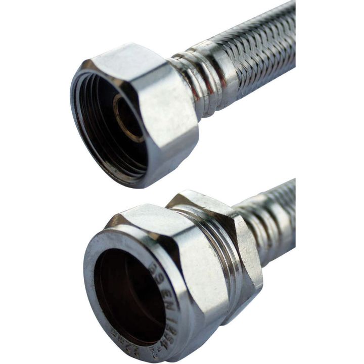 Flexible Tap Connector 15mm x ¾" x 500mm (9.5mm Bore)