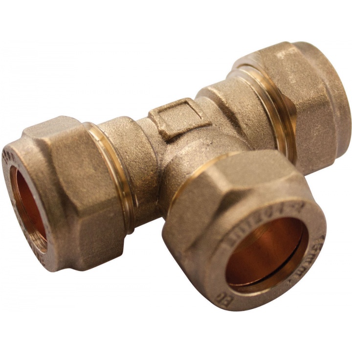 Copper Compression Equal Tee 22mm
