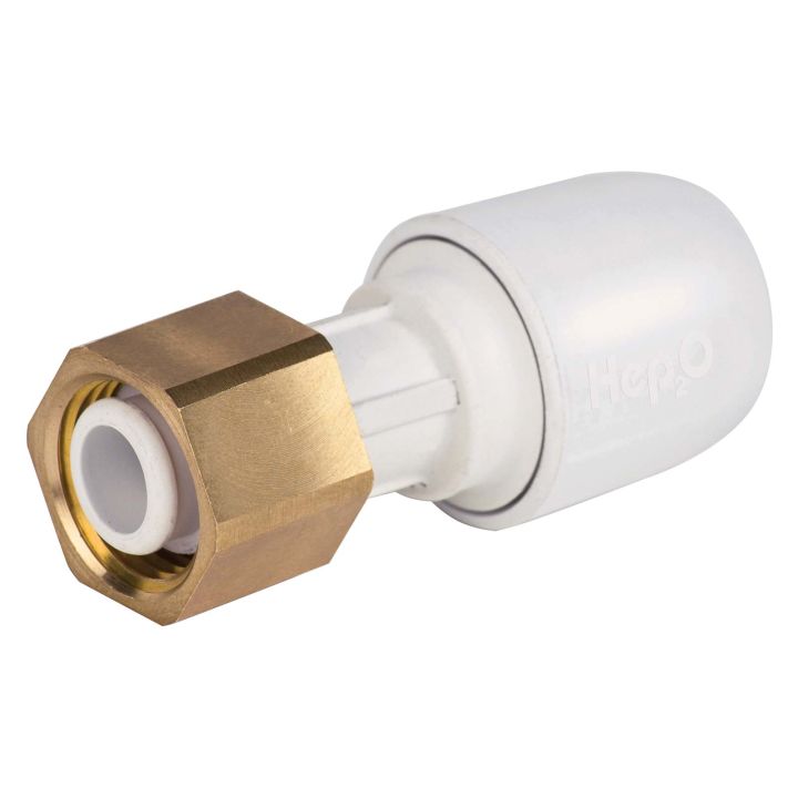 Hep2O Push-Fit Straight Tap Connector 1/2in x 15mm 