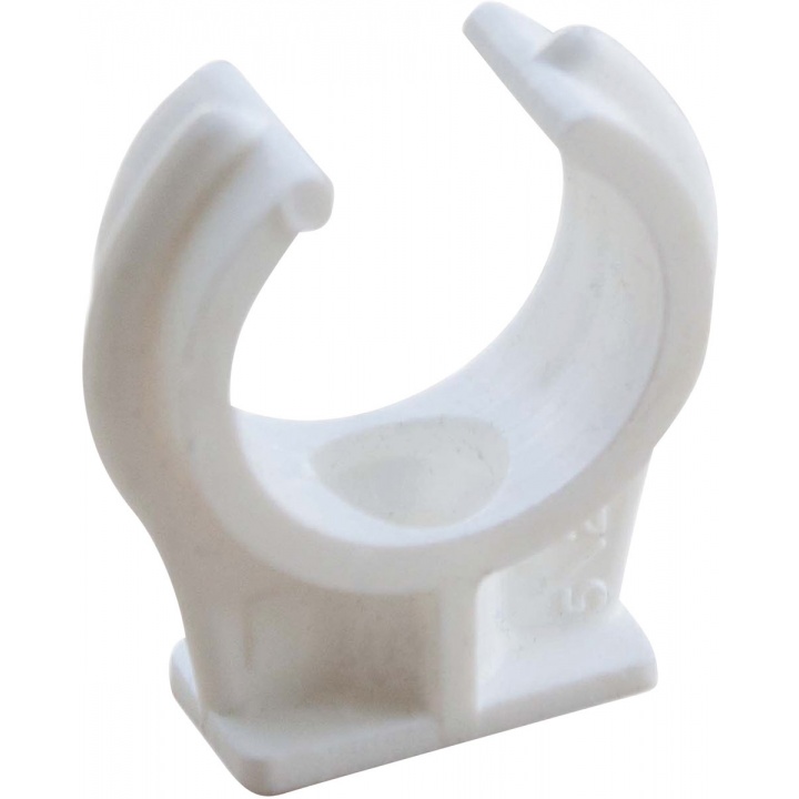 White Snap On Pipe Clip 22mm (PK 16)