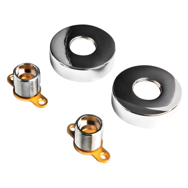 Chrome Bar Shower Valve Wall Mount Fixing Kit Selco