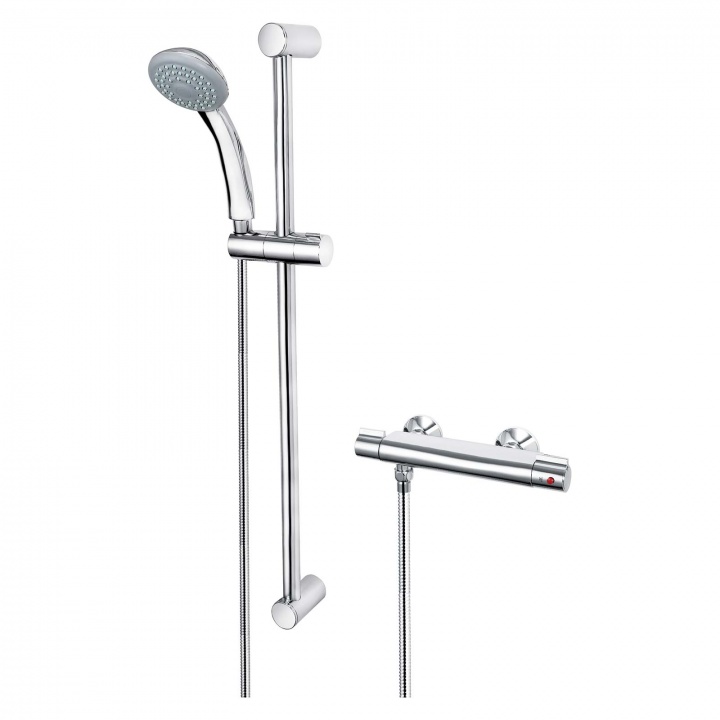 Cascade Sphere Bar Shower Mixer Valve + Kit Chrome