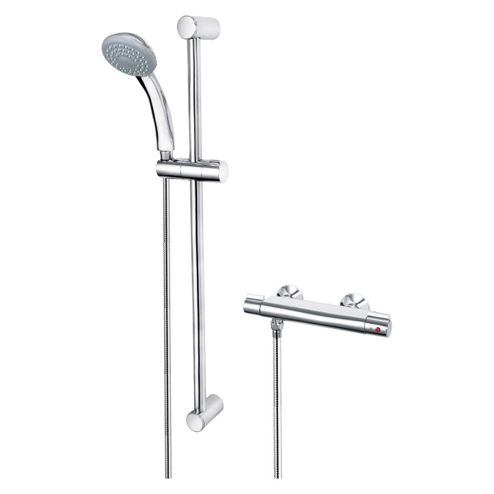 Cascade Sphere Bar Shower Mixer Valve + Kit Chrome Selco