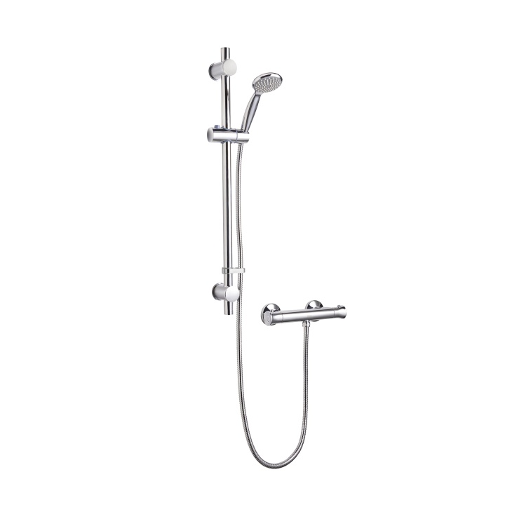 Deva Napoli Thermostatic Bar Shower Mixer with Kit Mixer Showers