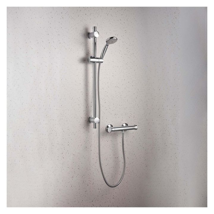 Deva Napoli Thermostatic Bar Shower Mixer with Kit 