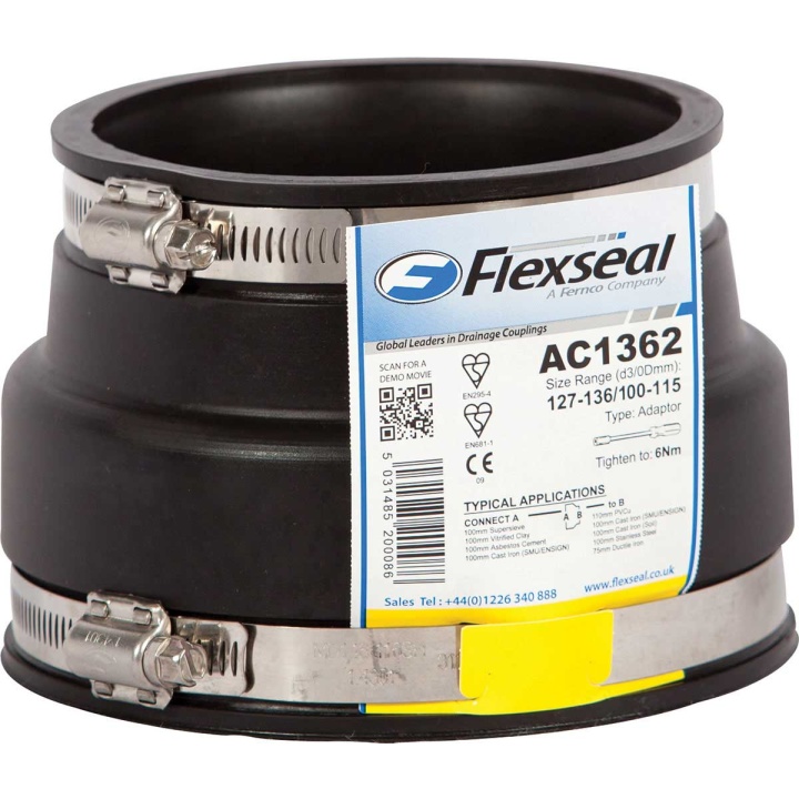 Fernco 110mm PVC To Clay Adaptor
