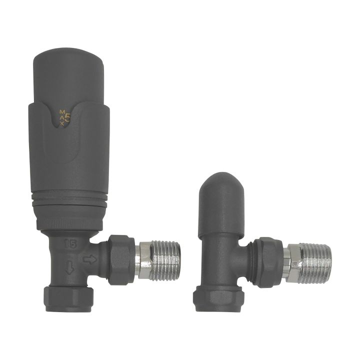 Anthracite 15mm Callisto 2 Angled TRV Twin Pack
