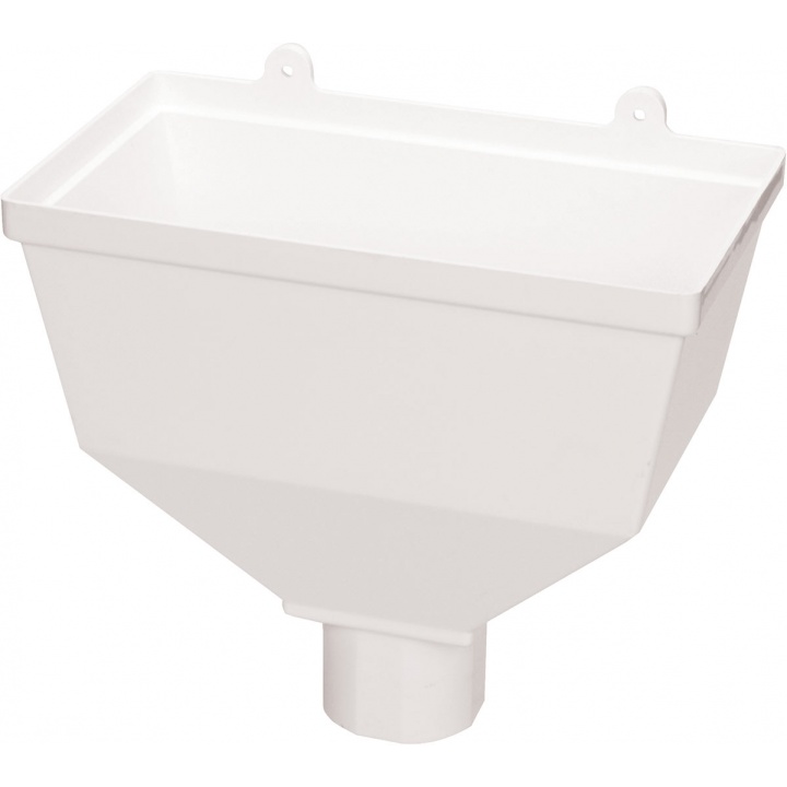 Half Round / Squareflo 68mm Hopper Head White