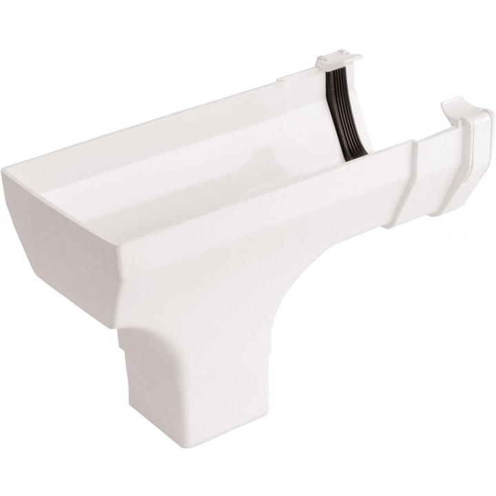 Squareflo 114mm Stopend Outlet White