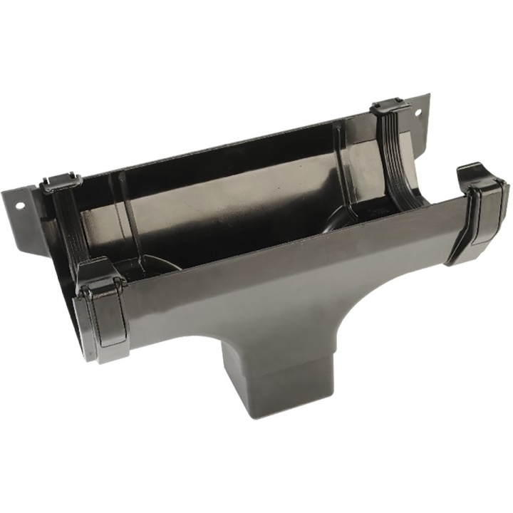 Squareflo 114mm Running Outlet Black