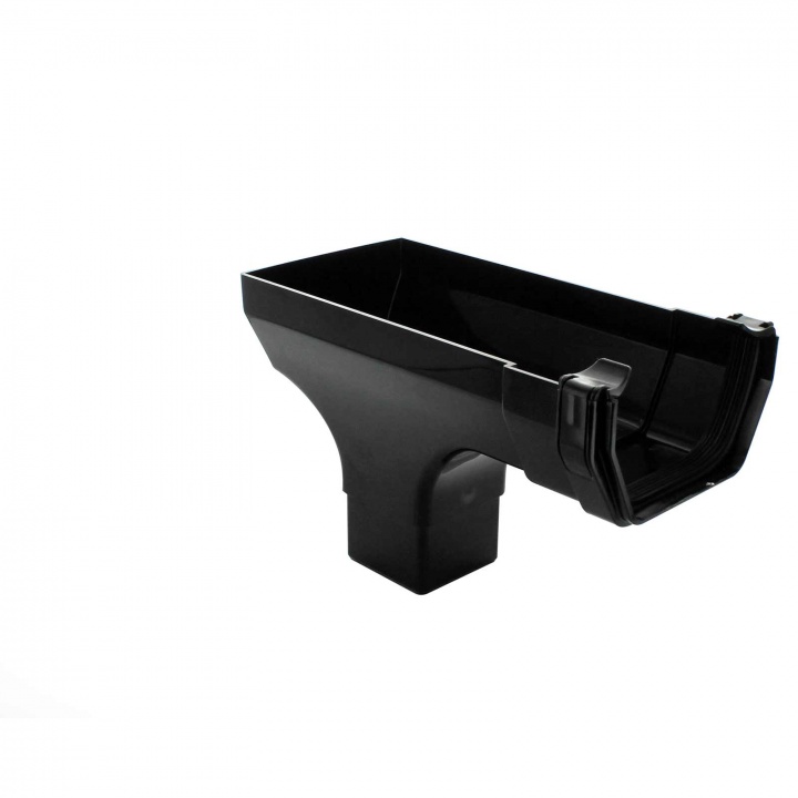 Squareflo 114mm Stopend Outlet Black