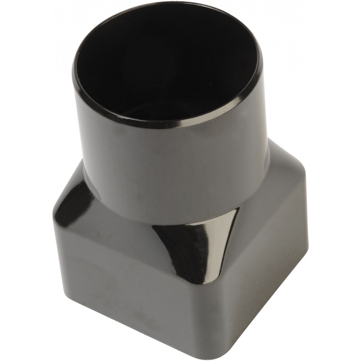 Half Round / Squareflo 68mm Adaptor Black
