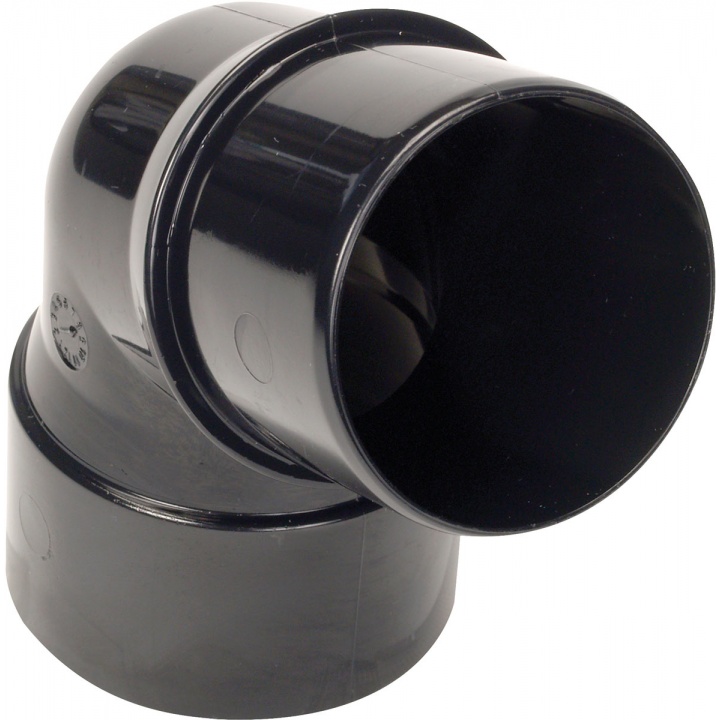 Half Round 68mm 112.5° Offset Bend Black