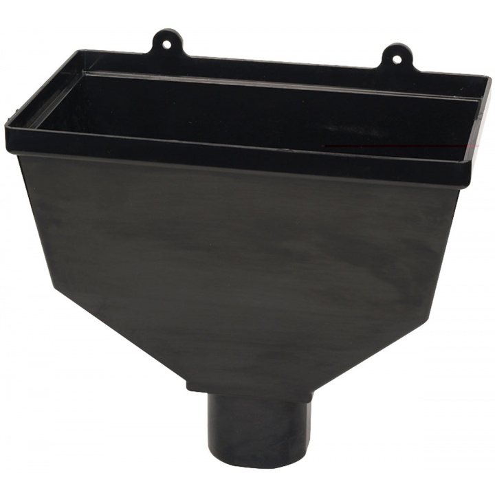 Half Round / Squareflo 68mm Hopper Head Black