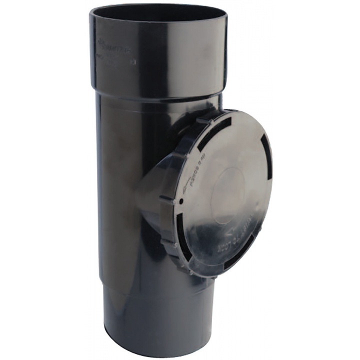 Half Round 68mm Access Pipe Black
