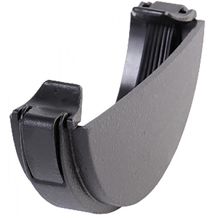 Half Round 112mm Stopend External Black