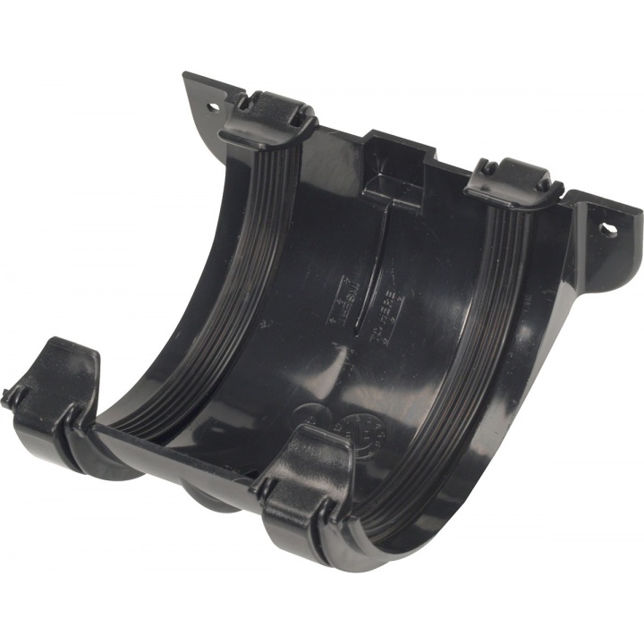 Half Round 112mm Joint Bracket Black