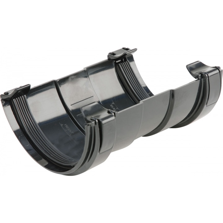 Half Round 112mm Gutter Union Black