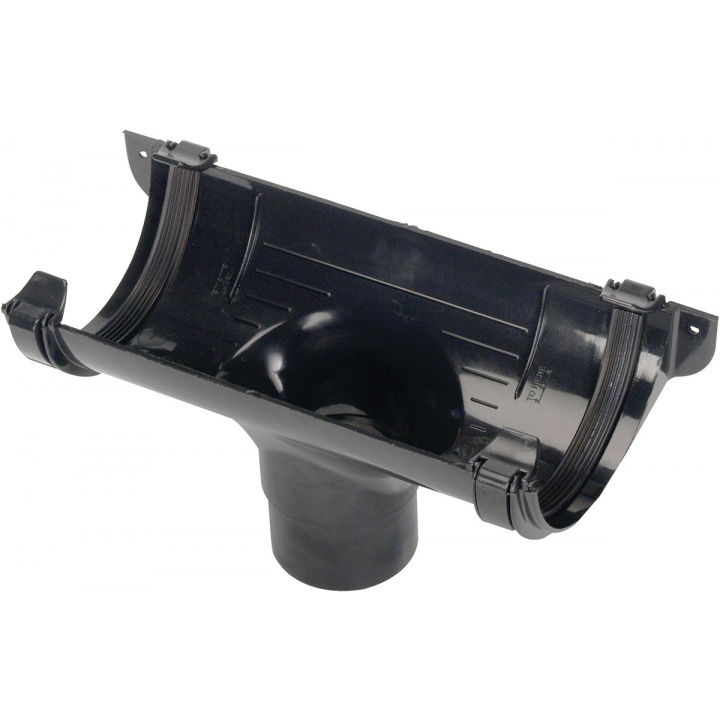 Black Half Round Running Outlet 112mm