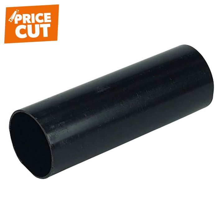 FloPlast Black Round Downpipe 68mm