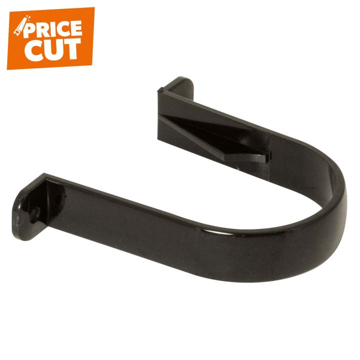 FloPlast Black 68mm Round Downpipe Clip