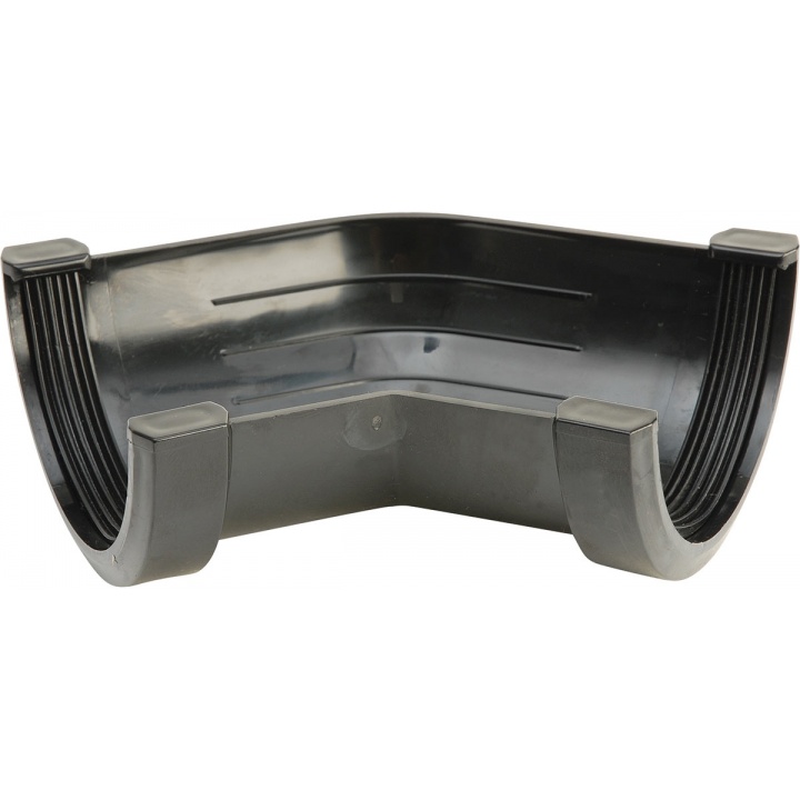 Half Round 76mm 135° Angle Black