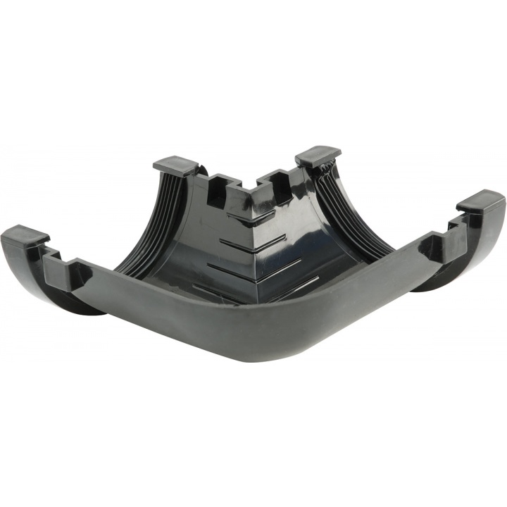 Half Round 76mm 90° Angle Black