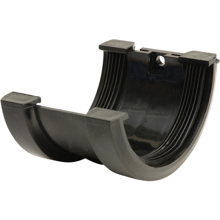Half Round 76mm Joint Bracket Black