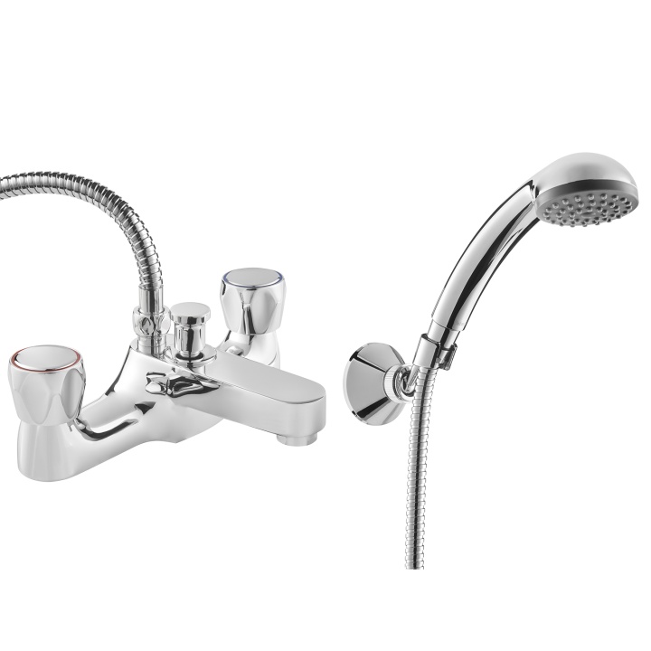 Deva Essentials Altea Bath Shower Mixer Tap with Kit Selco Selco