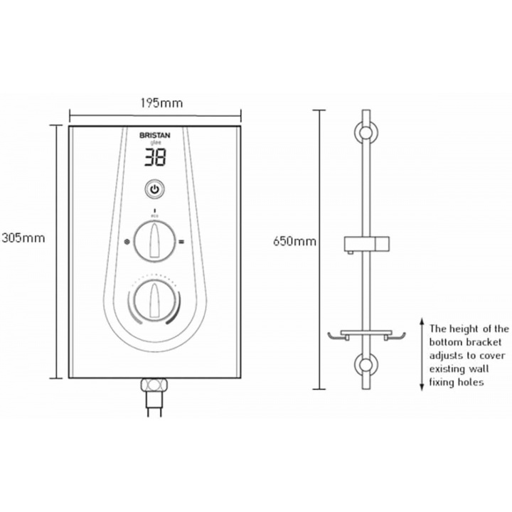 Bristan Glee 8.5kW White & Chrome Electric Shower