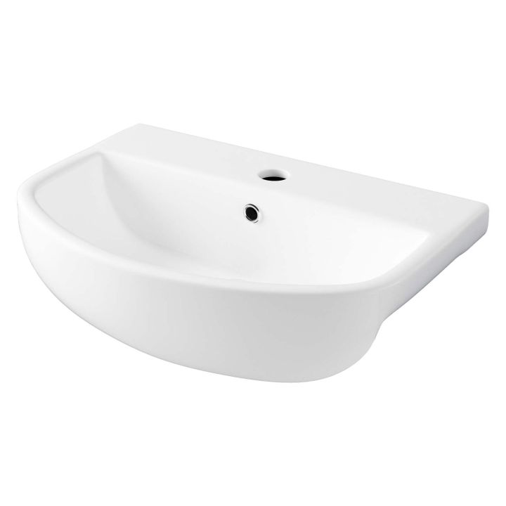 Lecico Atlas 1 Tap Hole Semi Recessed Basin 496 x 420mm