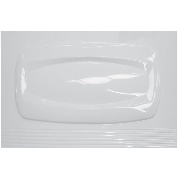 Oval Design White Acrylic End Bath Panel 700mm Selco