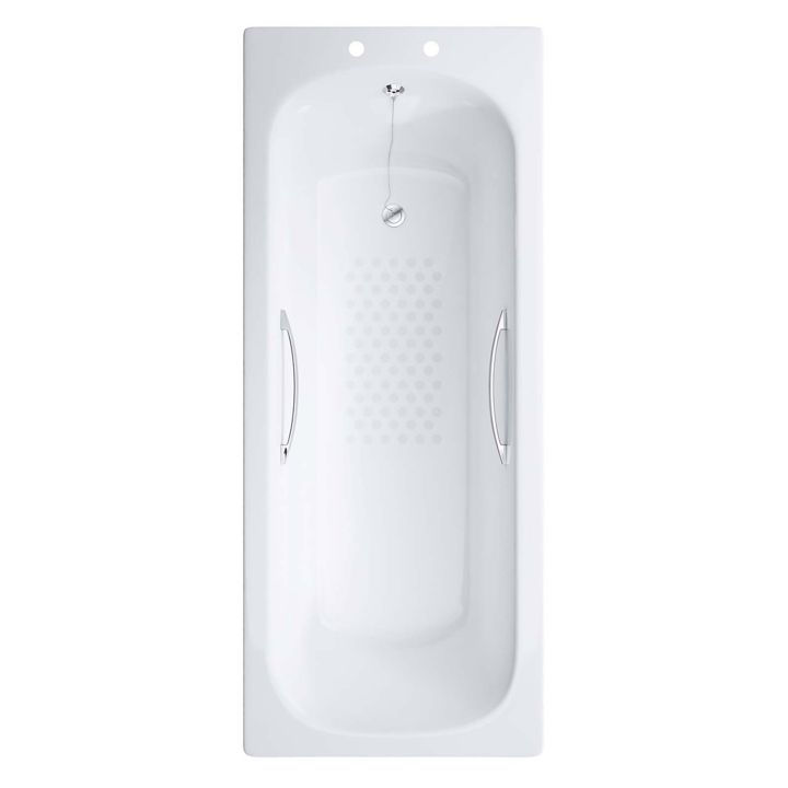Lecico Atlas Anti-Slip Steel Bath With Grips 1700 x 700mm