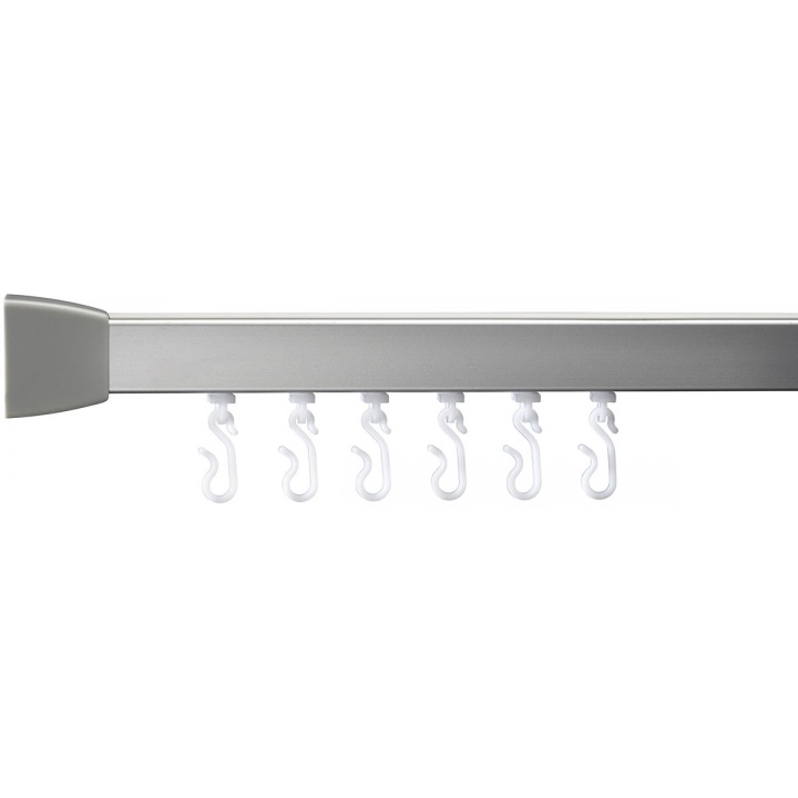 Croydex Silver Straight Shower Curtain Rail 1830mm