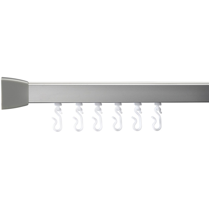 Croydex Silver Straight Shower Curtain Rail 1830mm