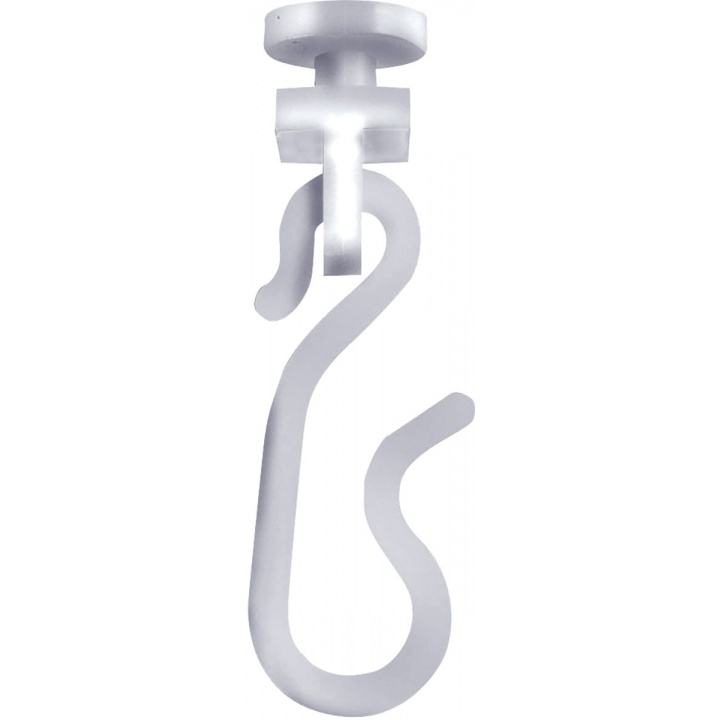 Croydex White Shower Curtain Hook & Gliders (Pk 12)