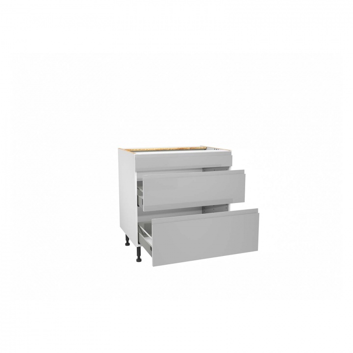 Capri Grey 800mm Three Drawer Unit Pack 2 of 2 Selco