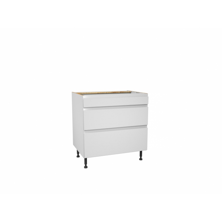 Capri White 800mm Three Drawer Unit Pack 2 of 2 Selco