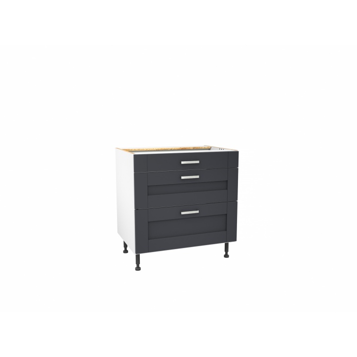 Verona Navy 800mm Three Drawer Unit Pack 2 of 2 Selco