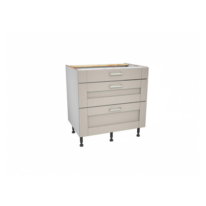 Verona Pebble 800mm Three Drawer Unit Pack 2 of 2
