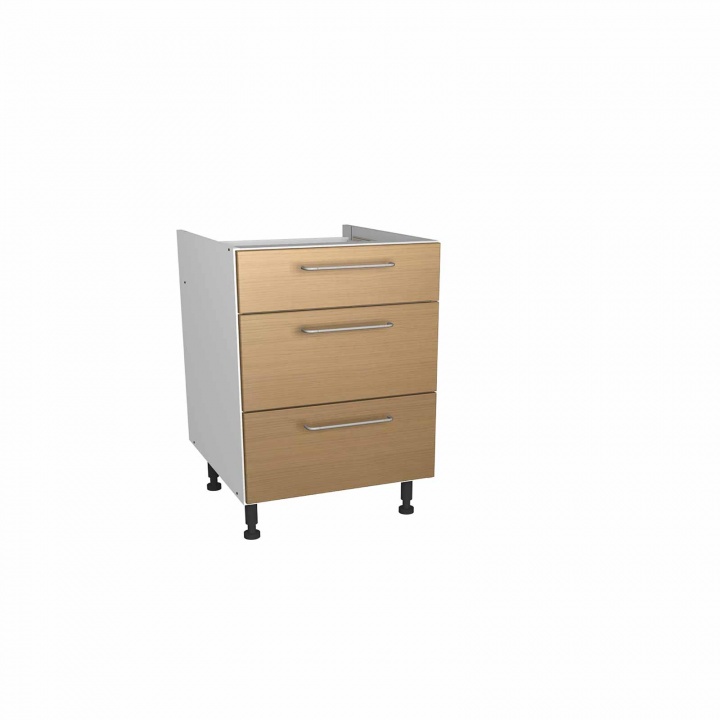 Lisbon Oak 600mm Three Drawer Unit