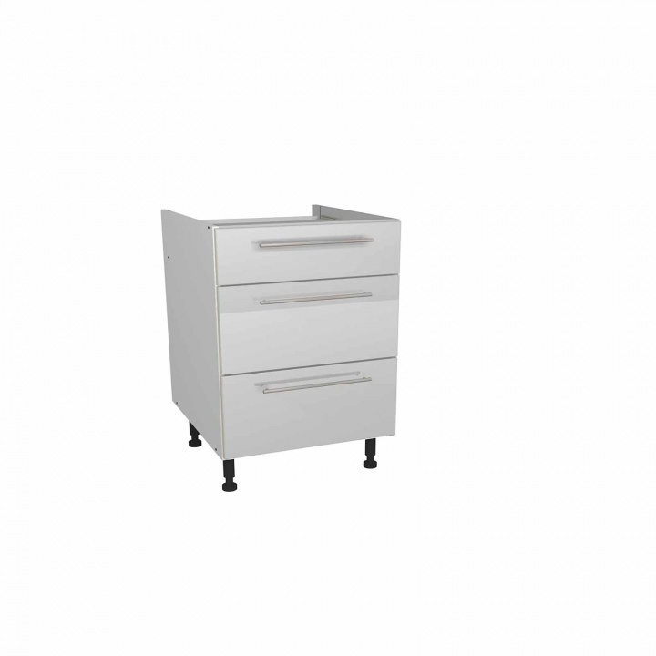 Paris Ultra Matt Grey 600mm Three Drawer Unit