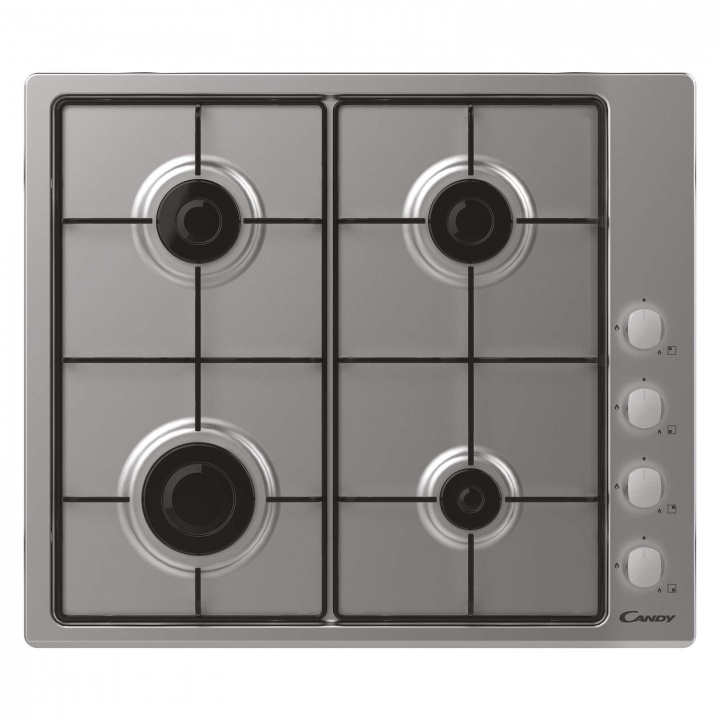 Candy 60cm Stainless Steel Four Burner Gas Hob