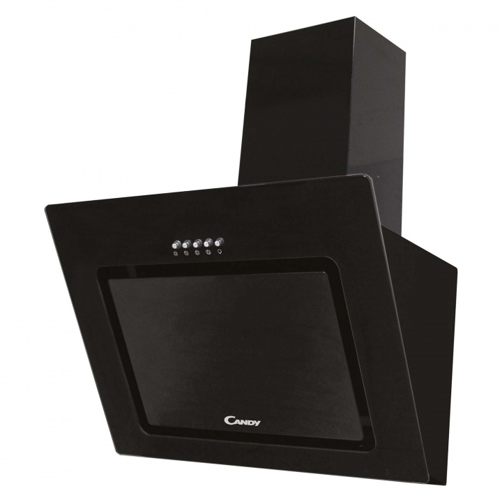 Candy 60cm Black Angled Glass Cooker Hood Selco