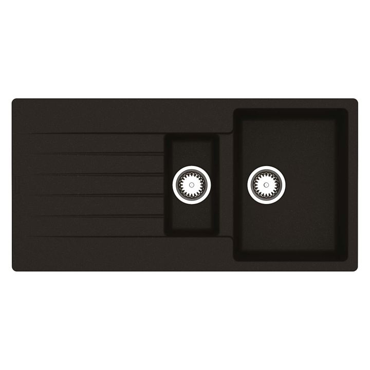 Reginox Harlem 1.5 Bowl Black Granite Composite Sink