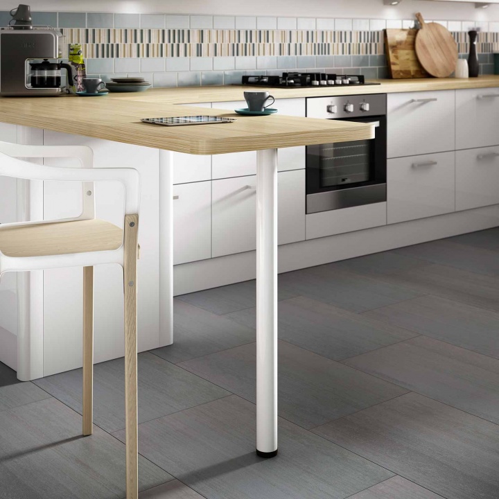 Worktop Support Leg White 60 x 870mm