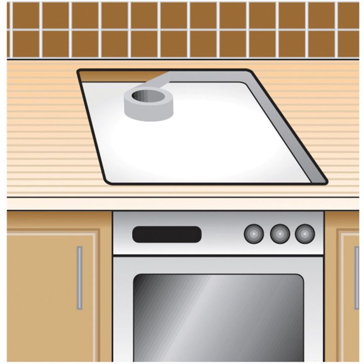 Unika Worktop Heat Reflective Aluminium Tape 50mm x 3m