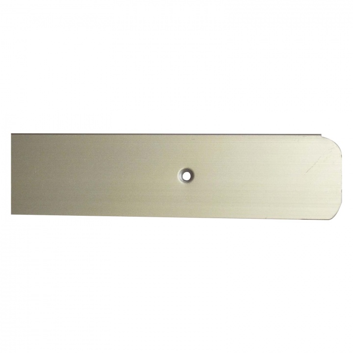 Worktop End Trim Silver 40mm With 10mm Radius