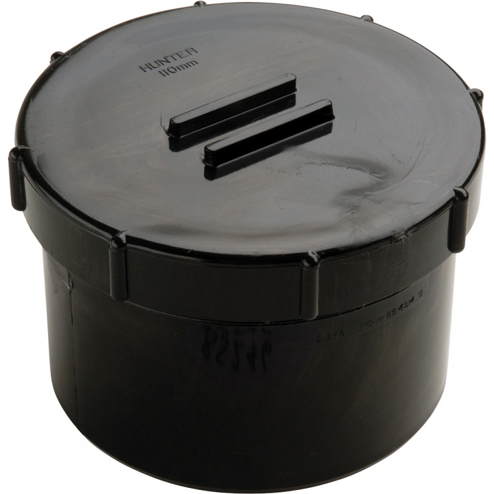 110mm Access Cap Spigot Tail Black