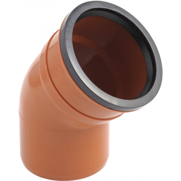 110mm 45° Single Socket Bend